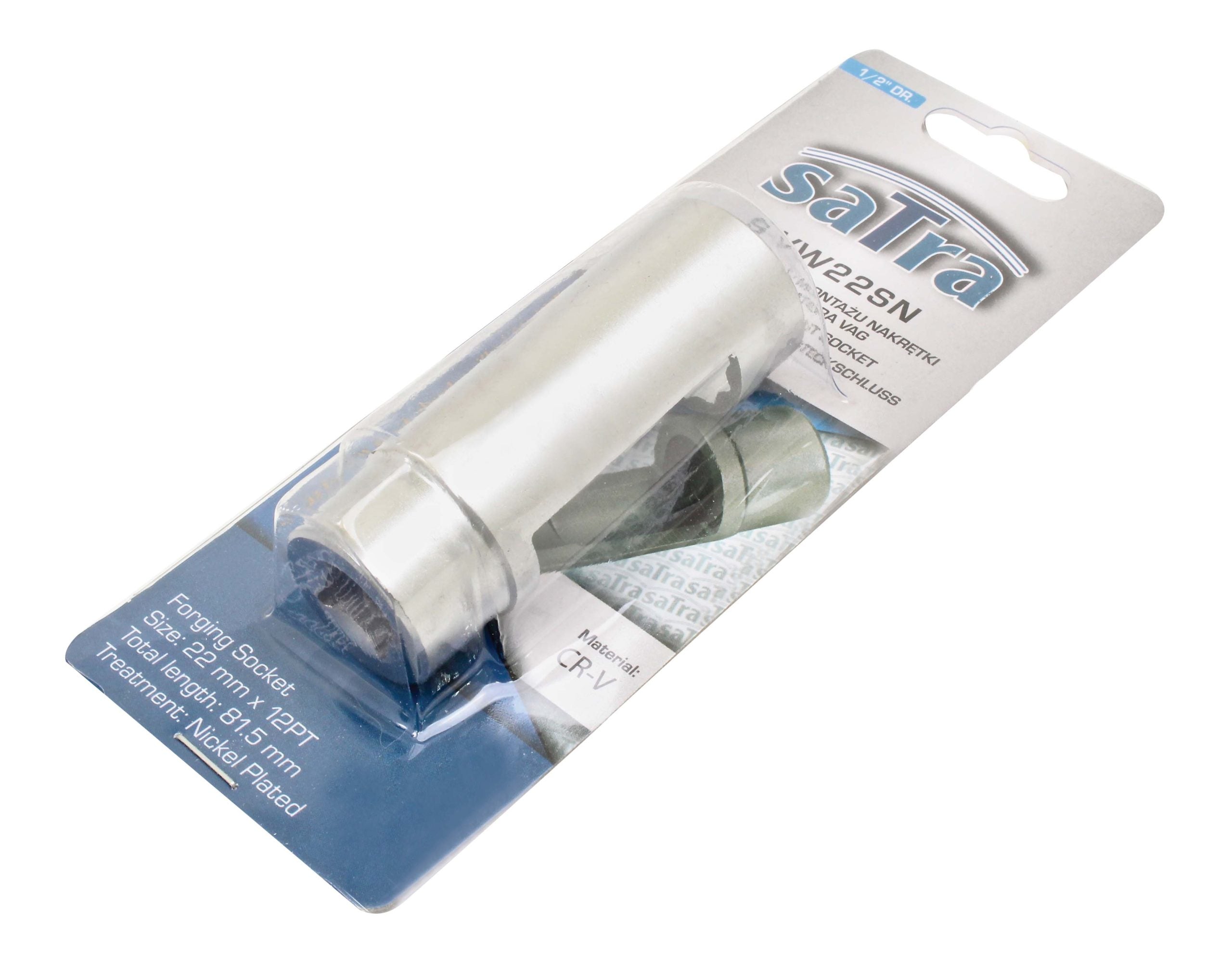 Chiave a bussola bi-esagonale per controsupporto dadi ammortizzatori per VAG VW, 22 mm, 1/2", 12 punte