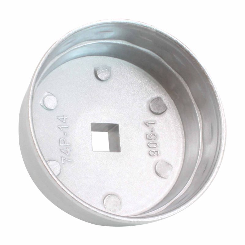 Chiave per filtro olio 74mm per cricchetto da 1/2", per svitare il tappo della coppa dell'olio, adatto per camion MANN, autovetture Audi, Volkswagen, Škoda Seat TDI a 4 cilindri, Ford, Opel, Mercedes, Peugeot BMW (E36, E46 benzina a 4 cilindri), Satra
