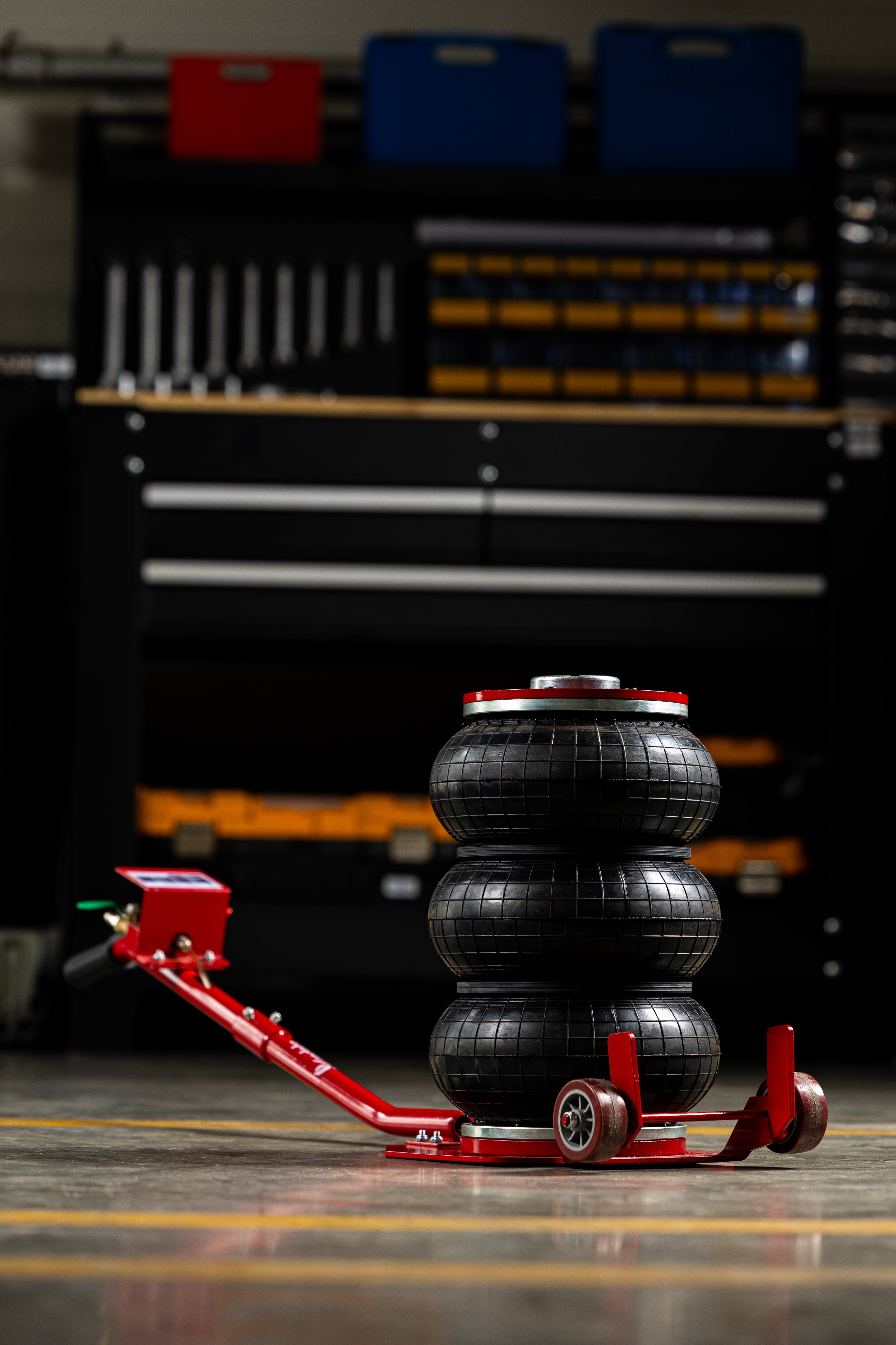 Cric ad aria compressa, 3,5 tonnellate/3500 kg, cric airbag, cric pneumatico da sollevamento pneumatico con maniglia per auto, garage, sollevamento 14–48 cm Redats Polonia
