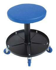 Sgabello per officina regolabile in altezza, sgabello di montaggio, carrello meccanico con ripiano porta-attrezzi, sgabello da officina, sgabello meccanico garage, Asta