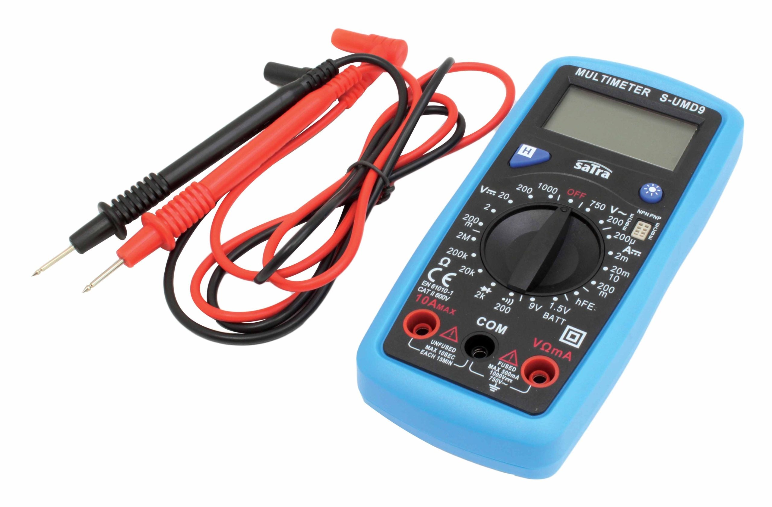 Multimetro digitale, tester portatile, conta tensione ca cc/corrente Satra AC 200-750V DC 200mV-200mA 200uA-200mA
