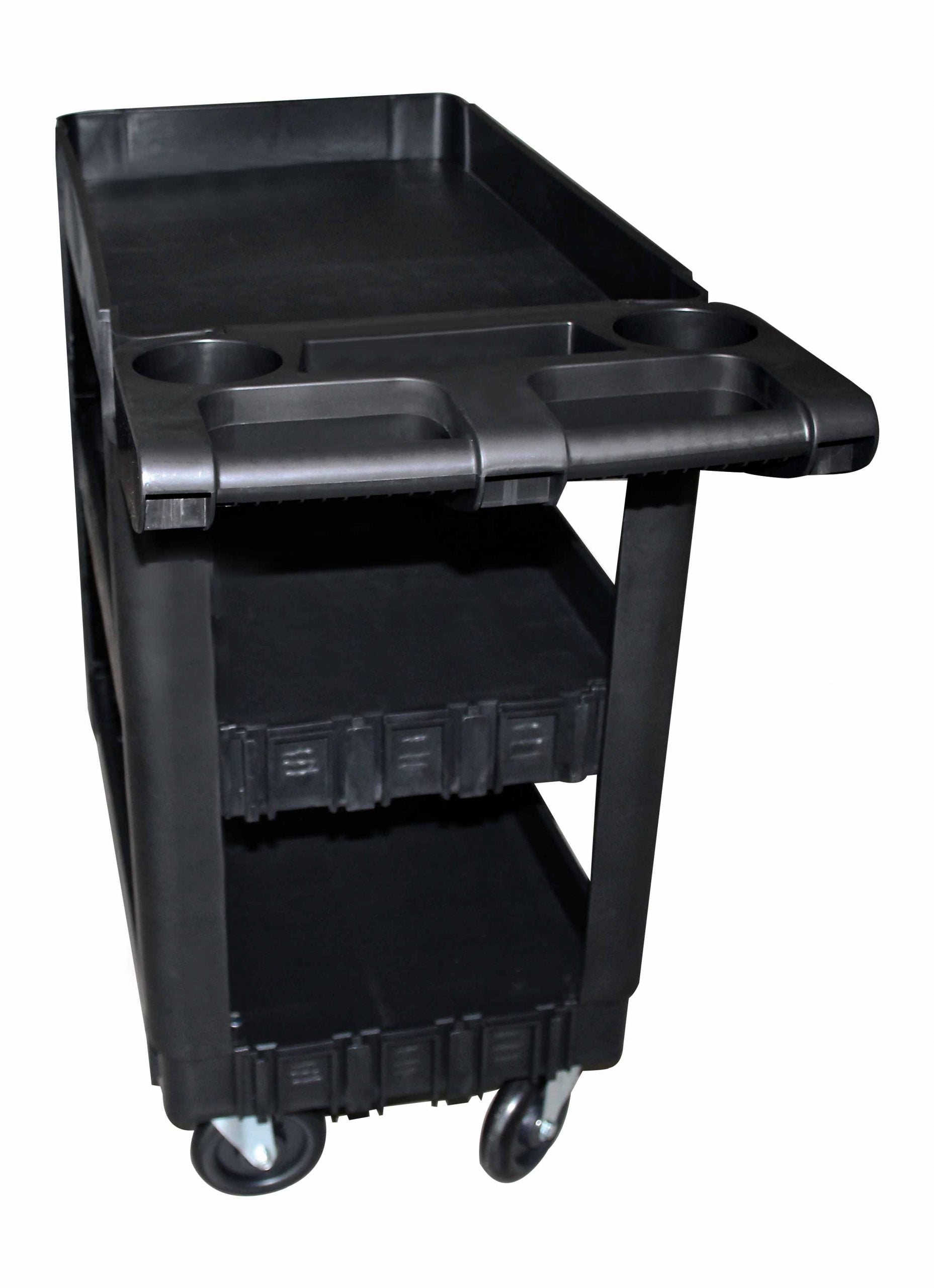 Carrello da officina a 3 ripiani, plastica resistente, con ruote, 250 kg, 69.5 x 41 x 90.5 cm