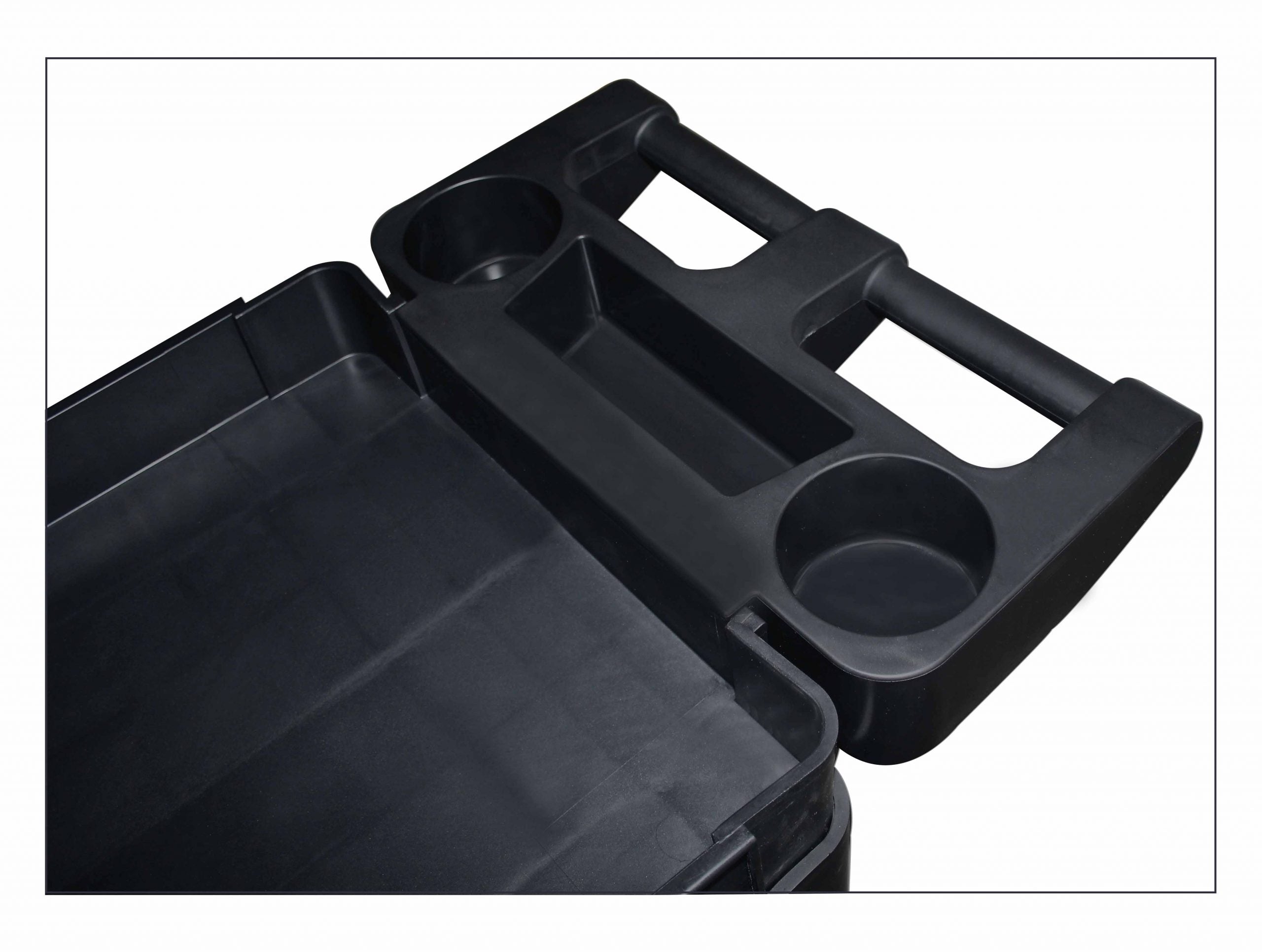 Carrello da officina a 3 ripiani, plastica resistente, con ruote, 250 kg, 69.5 x 41 x 90.5 cm