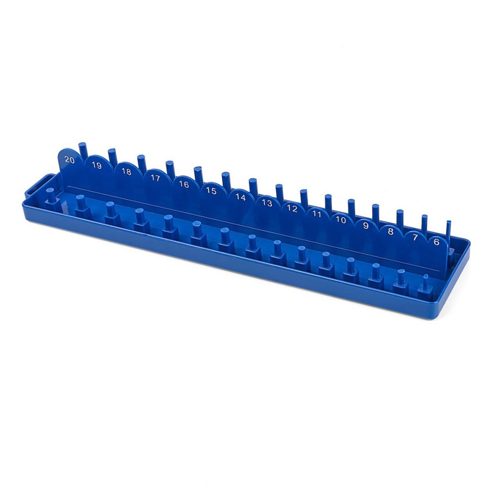 Supporto porta per chiavi a bussola 3/8 pollice, organizer per chiavi a bussola, supporto in plastica per binario, per miglior organizer per attrezzi in garage, supporto presa salvaspazio organizer vassoio scaffale rack binario