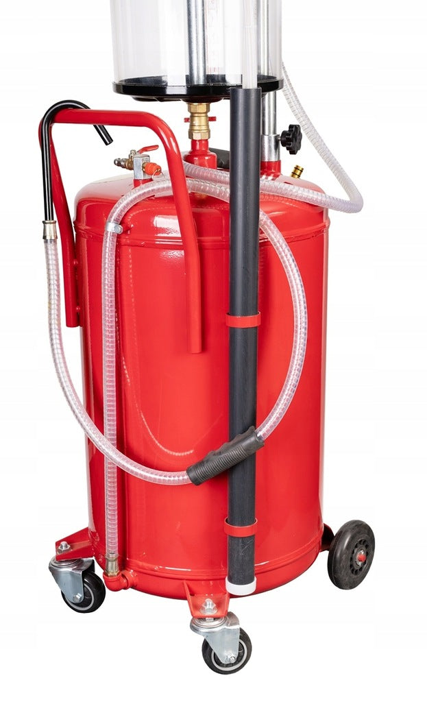 Aspiratore olio esausto 80 litri recuperatore per cambio olio motore, con kit 4 sonde per aspirazione