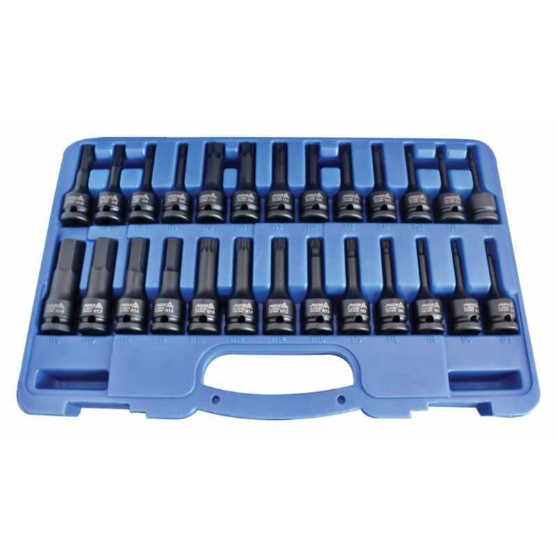 Set di chiavi esagonali Torx XZN Spline a impatto, per chiavi dinamometriche e trapani, 26 pezzi 1/2" pollice