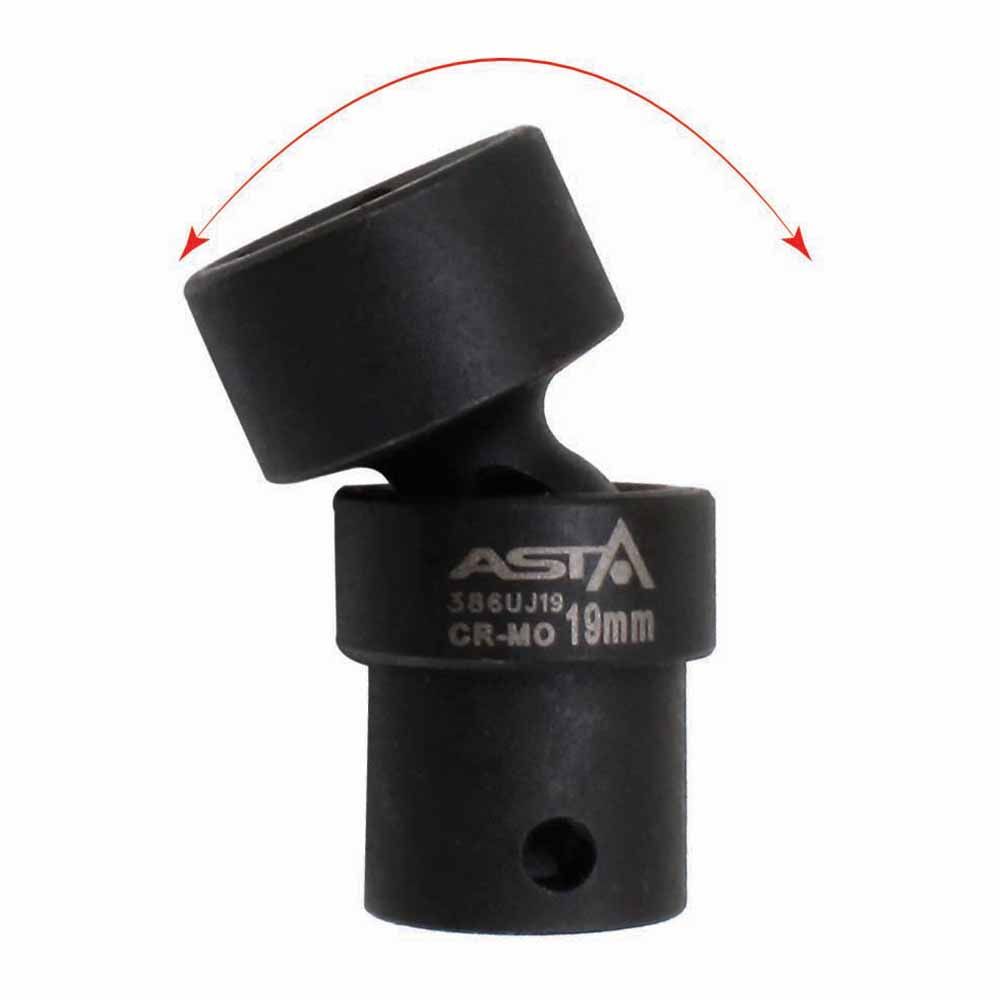 Set di bussole a impatto 3/8", set di bussole per avvitatore a percussione, set chiavi a bussole, accessori in valigetta per riparazione auto, serie di bussole snodate, 10-19 mm