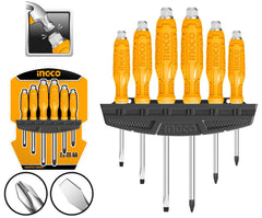 Set giraviti, set di cacciaviti, con supporto 6 pezzi Ingco