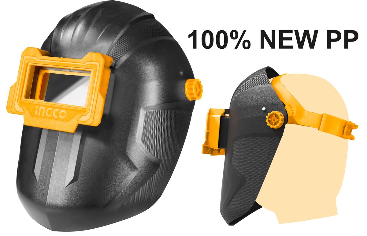 Casco per saldatore anti-cook per saldatura con oscuramento solare e visiera retrattile, maschera saldatura, casco per saldatura, Ingco