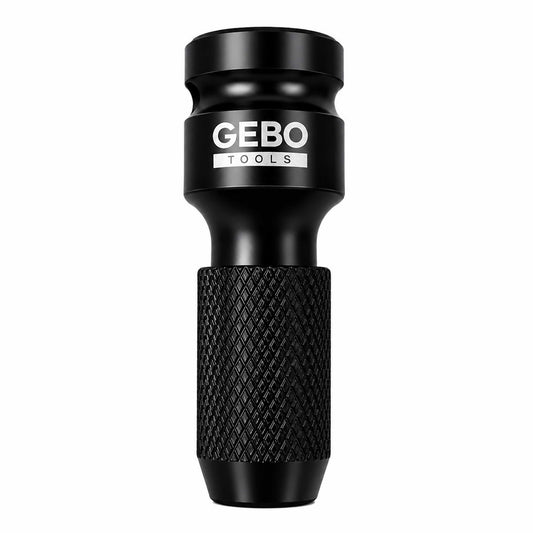 Adattatore a impatto 1/2'' a 1/4''  presa femmina esagonale , in acciaio Cr-V,per trapano, avvitatore Gebo Tools