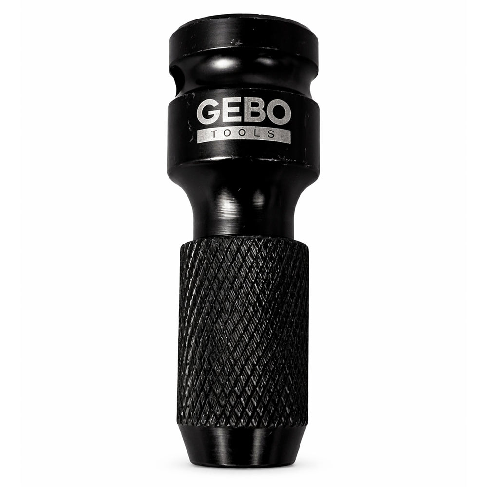 Adattatore a impatto 1/2'' a 1/4''  presa femmina esagonale , in acciaio Cr-V,per trapano, avvitatore Gebo Tools