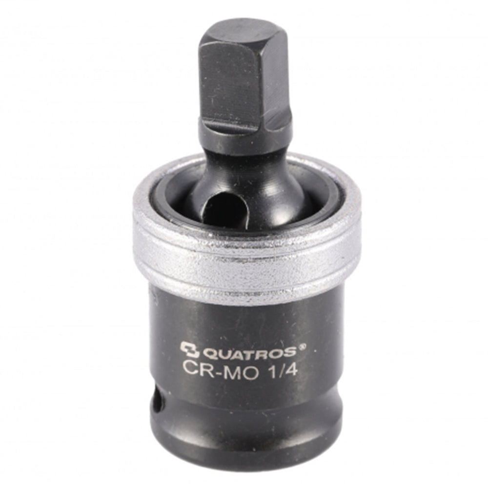 Adattatore bussola a impatto ,esagonale, per avvitatore, con snodo cardanico, 1/4" Quatros