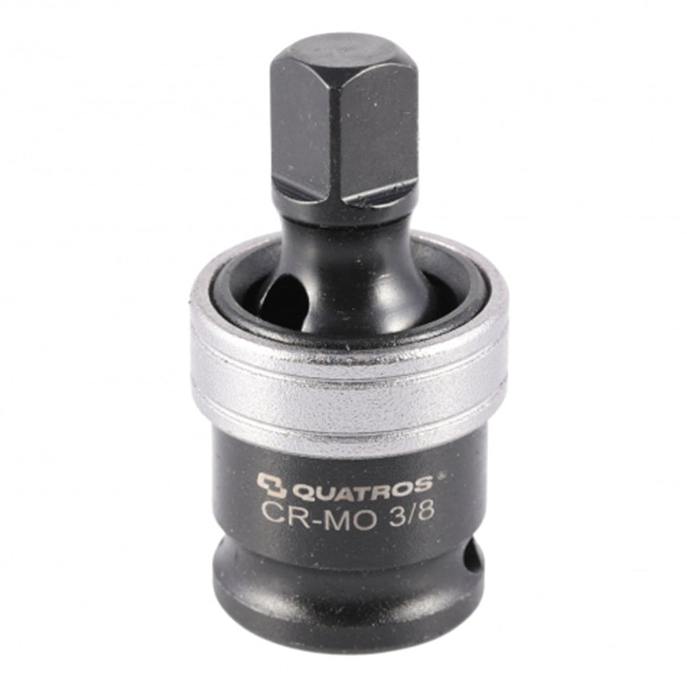 Adattatore bussola a impatto ,esagonale, per avvitatore, con snodo cardanico, 3/8" Quatros
