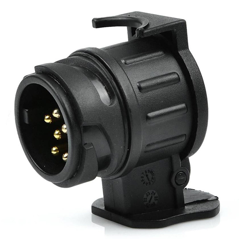 Adattatore elettrico da 13 a 7 poli, connettore per traino per rimorchi e roulotte, incluso copertura per gancio a 13 poli ,adattatore per rimorchi, 12V