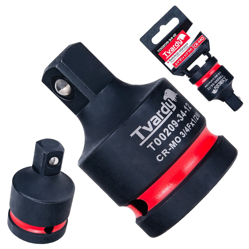 Adattatore per bussola ad impatto, riduttore, per avvitatore, chiave dinamometrica e a cricchetto, aumentatore rinforzato da 3/4 F a 1/2 ” M acciaio Cr-Mo,Tvardy