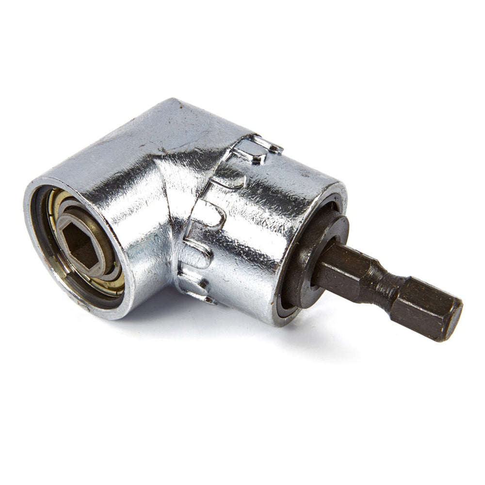Adattatore per trapano angolare a 90 gradi, convertitore ad angolo, attacco per mandrino elettrico, 1/4'' cacciavite a taglio esagonale porta-inserti, avvitatore per foratura in spazi ristretti