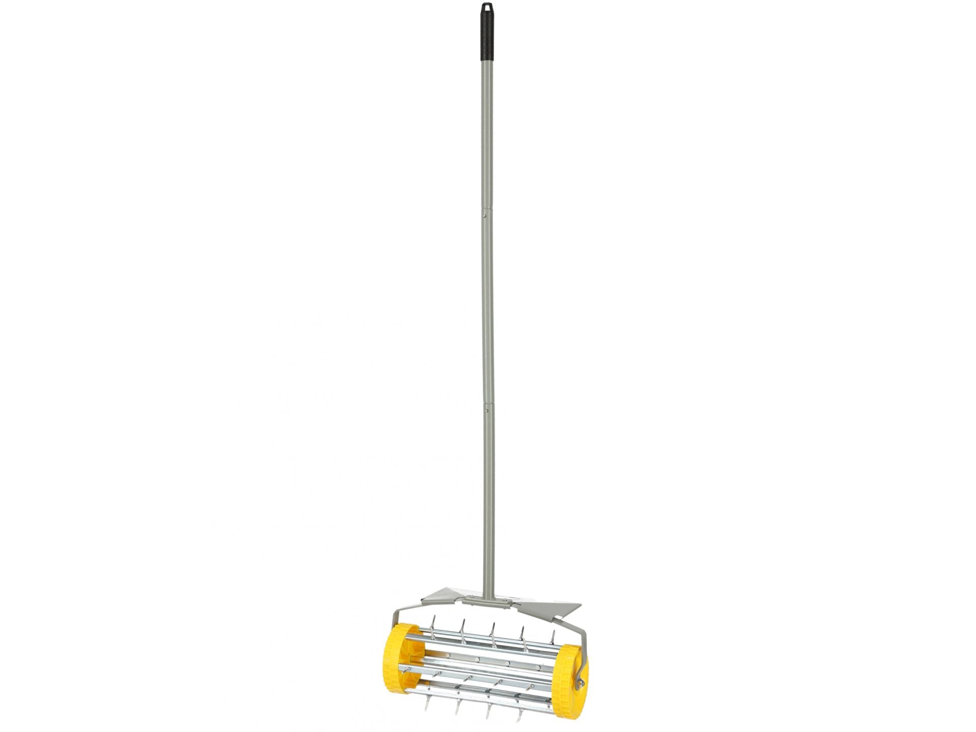 Arieggiatore per prato a rullo, aeratore rullo da giardino manuale con chiodi, con manico, ideale per prato, orto e terreno, dente rotante a spinta, arieggiatore per terreno con punte per impieghi gravosi, Geko