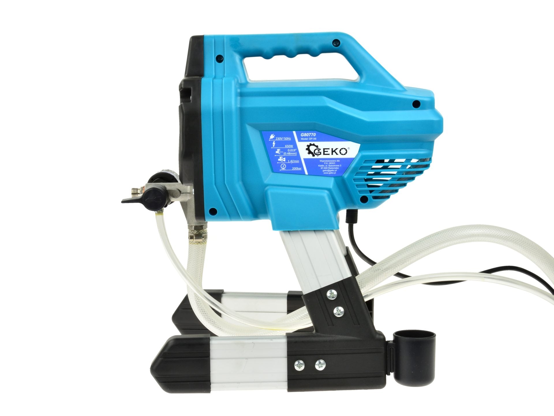 Spruzzatore vernice idrodinamico,650w 200 Bar, pistola ad alta pressione