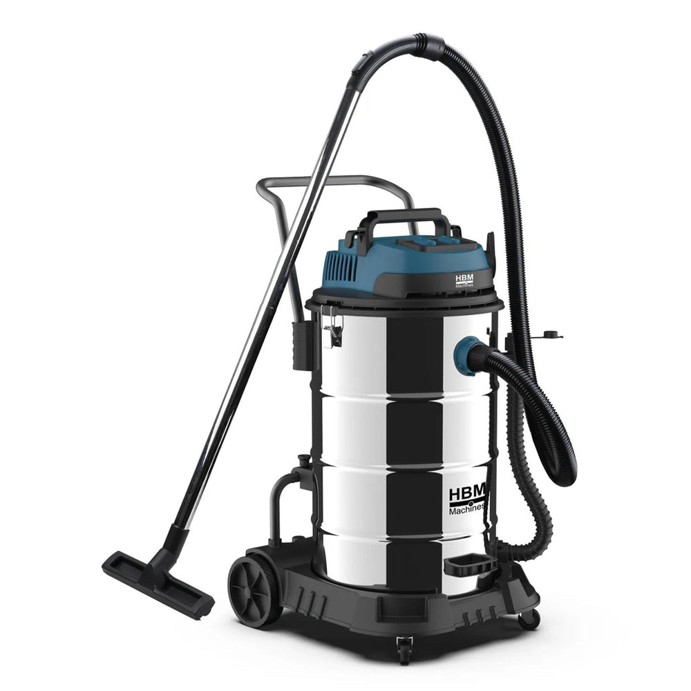 Aspirapolvere industriale 2400w, per camino con doppio sistema di filtri, per mangiacenere, a secco umido con serbatoio da 80 litri, argento, aspiratore a filo 20 kpa