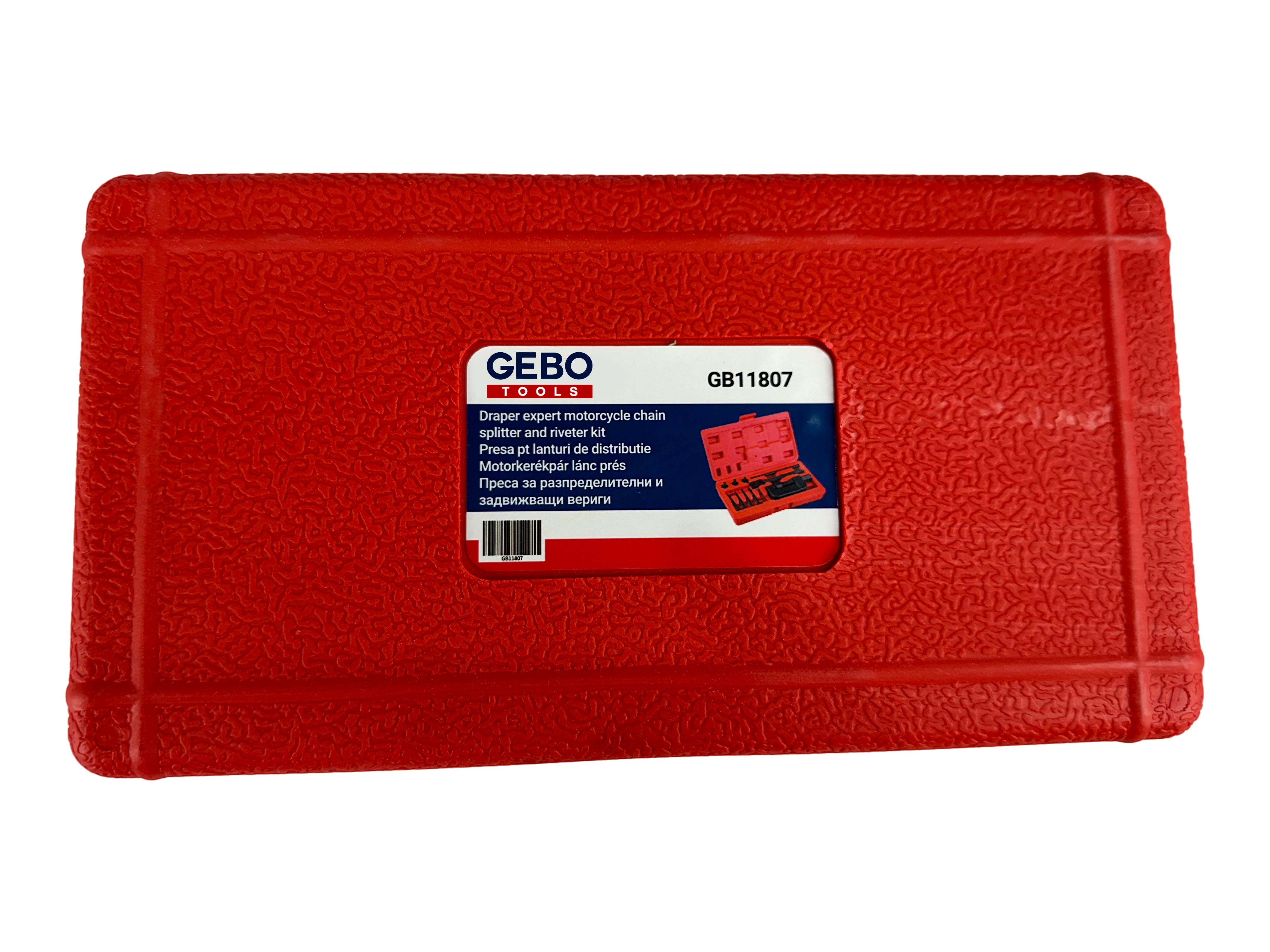 Attrezzo smontaggio/rimontaggio catene, kit-set per catena motocicli, smagliacatena, con custodia per il trasporto, assortito, tagliacatena e rivettatrice, strumento di rimozione per moto, bici, ATV Gebo Tools
