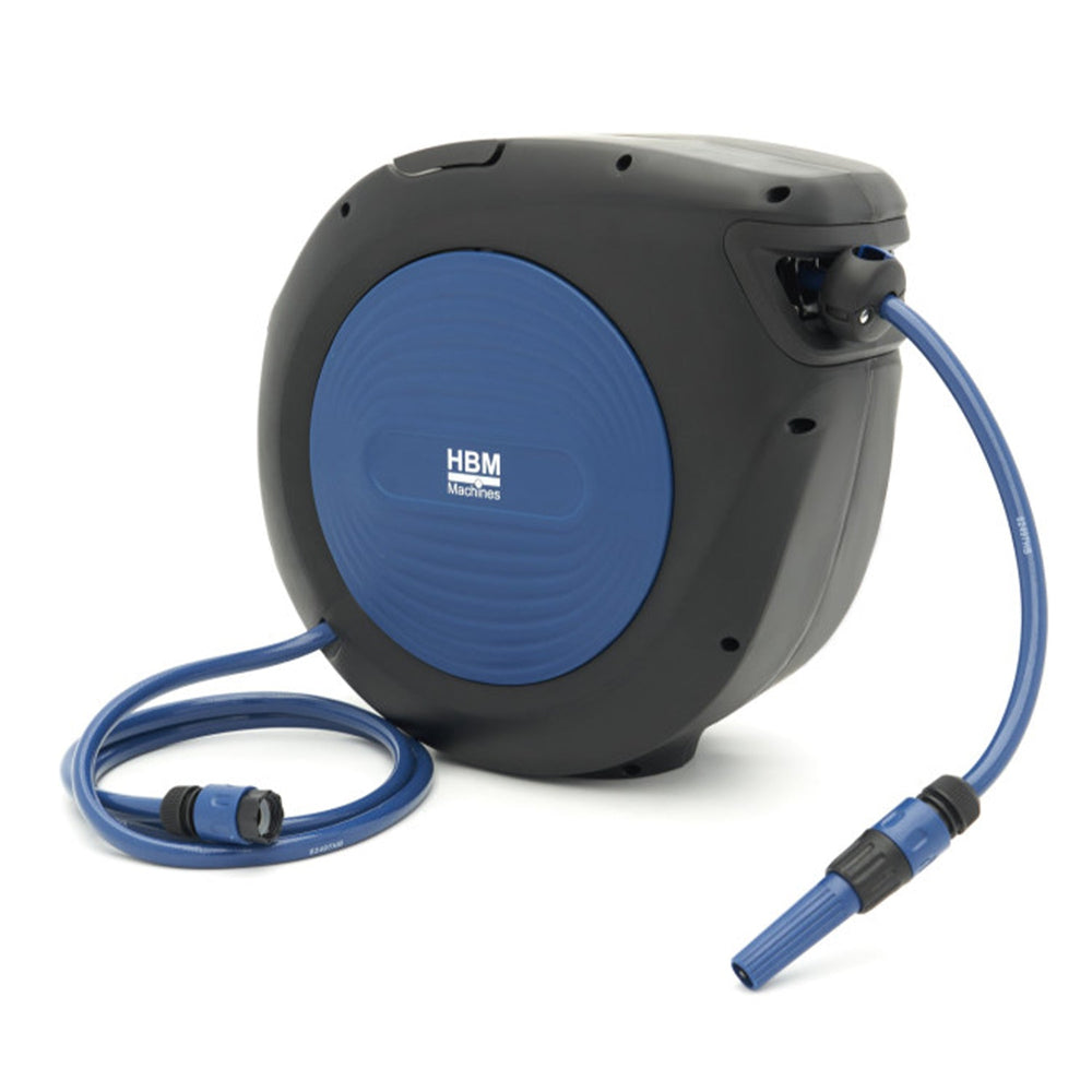 Avvolgitubo automatico retrattile 30 m,  rullo per irrigazione da giardino, fissaggio a parete girevole 180°, per orto e pulizia domestica, Hbm