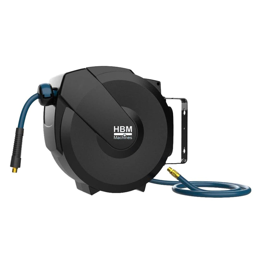 Avvolgitubo retrattile con sistema blocco automatico e fissaggio a parete tubo 20 m girevole 180 gradi per giardino casa officina garage Hbm Olanda