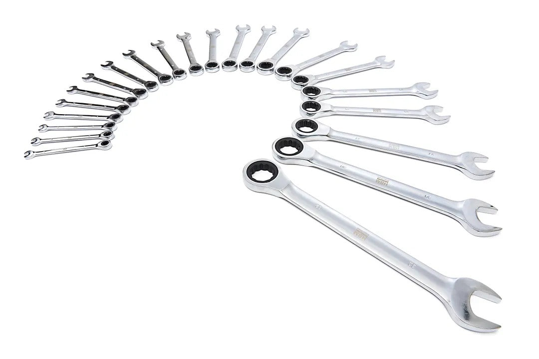 Set di chiavi a cricchetto combinate, con anello da 6–32 mm, 22 pezzi, Hbm