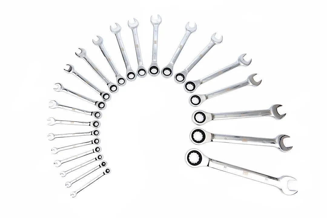 Set di chiavi a cricchetto combinate, con anello da 6–32 mm, 22 pezzi, Hbm