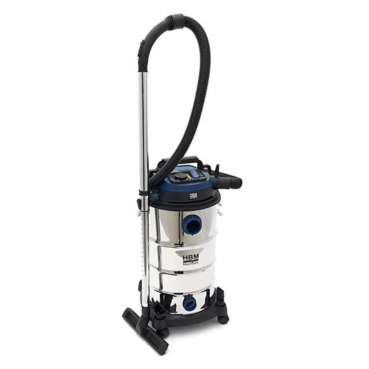 Aspirapolvere aspiratore industriale secco umido per officina casa e auto 1600 W 40 l compatto e silenzioso HBM