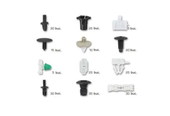 Set completo di clip di montaggio in plastica per auto - confezione rivetti, clip e fissaggi universali per veicoli - carrozzeria e accessori auto, clip di fissaggio per auto, 255 pezzi