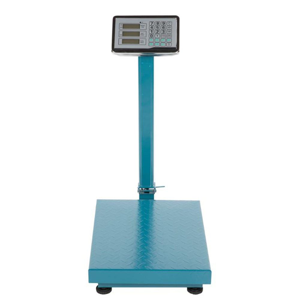 Bilancia a piattaforma digitale – bilancia pesa pacchi professionale con piattaforma, display LED, bilancia digitale a piattaforma digitale industriale, pieghevole, 350kg