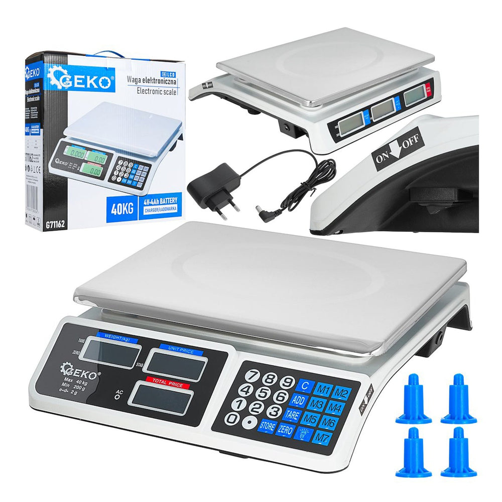 Bilancia digitale 40kg per officina alimenti cottura casa e panifici bilance elettronica contapezzi alimentare display LCD, bilancia professionale, bilancia di controllo, Geko