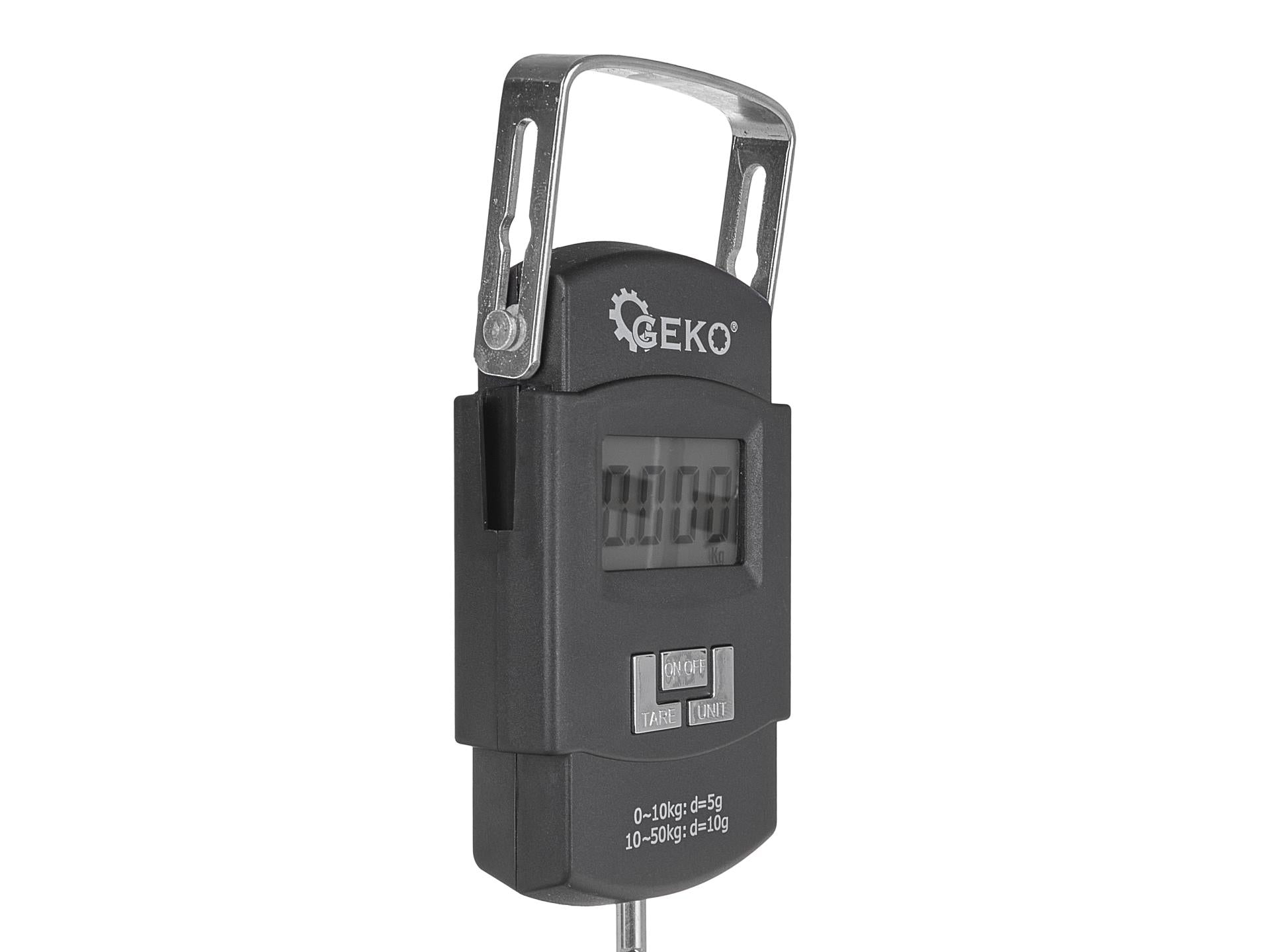 Bilancia elettronica con gancio per bagagli-valigie 110 lb 50 kg da appendere con display LCD retroilluminato, con maniglia , postale digitale, da pesca