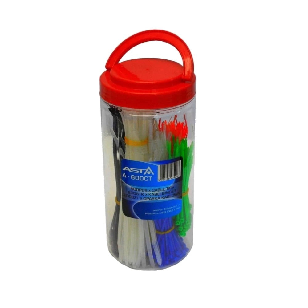 Set 600 fascette elettricista, fascette plastica, fascette nere resistente alle temperature, resistenza alla rottura per gestione dei cavi elettrici, fili, giardinaggio