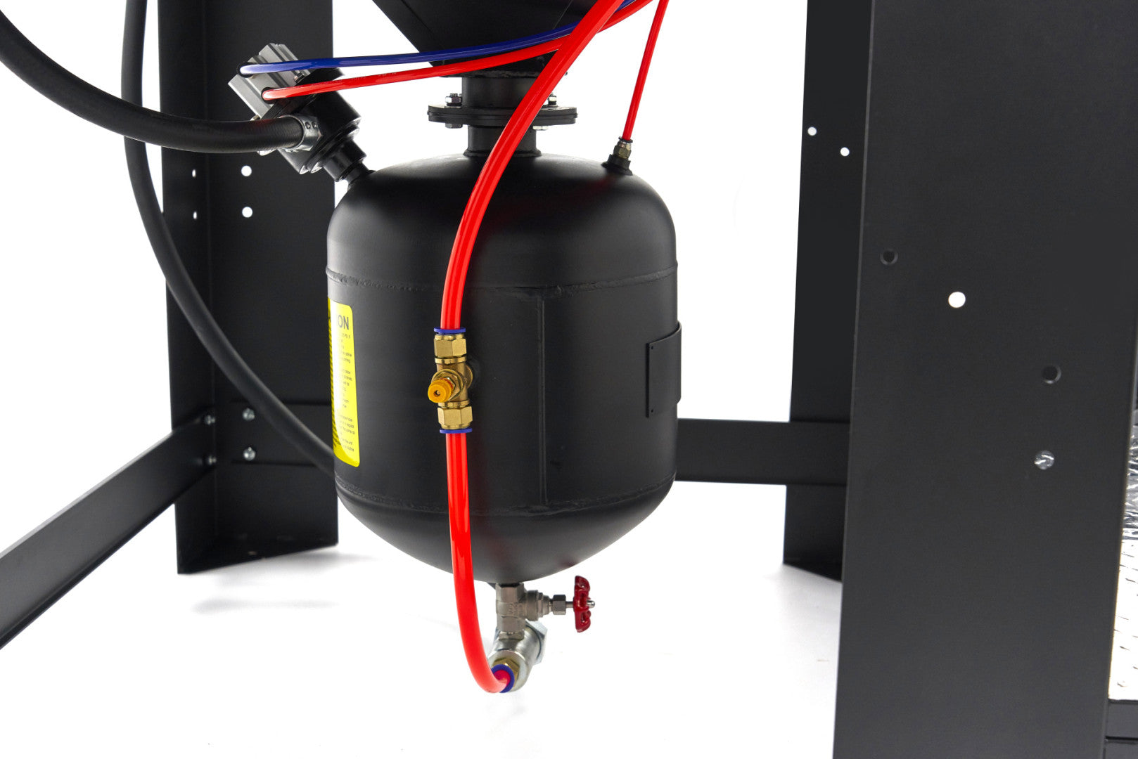 Cabina di sabbiatura/sabbiatrice a pressione professionale con doppio aspiratore, con 2 estrattori SBC 990 litri