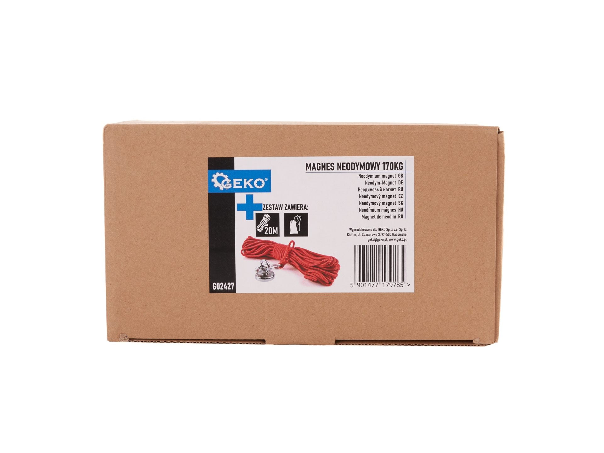 Calamita potente - set di magnete da pesca - forza di trazione 170kg - magneti al neodimio - calamite potenti con corda (20m) & guanti - magnet fishing