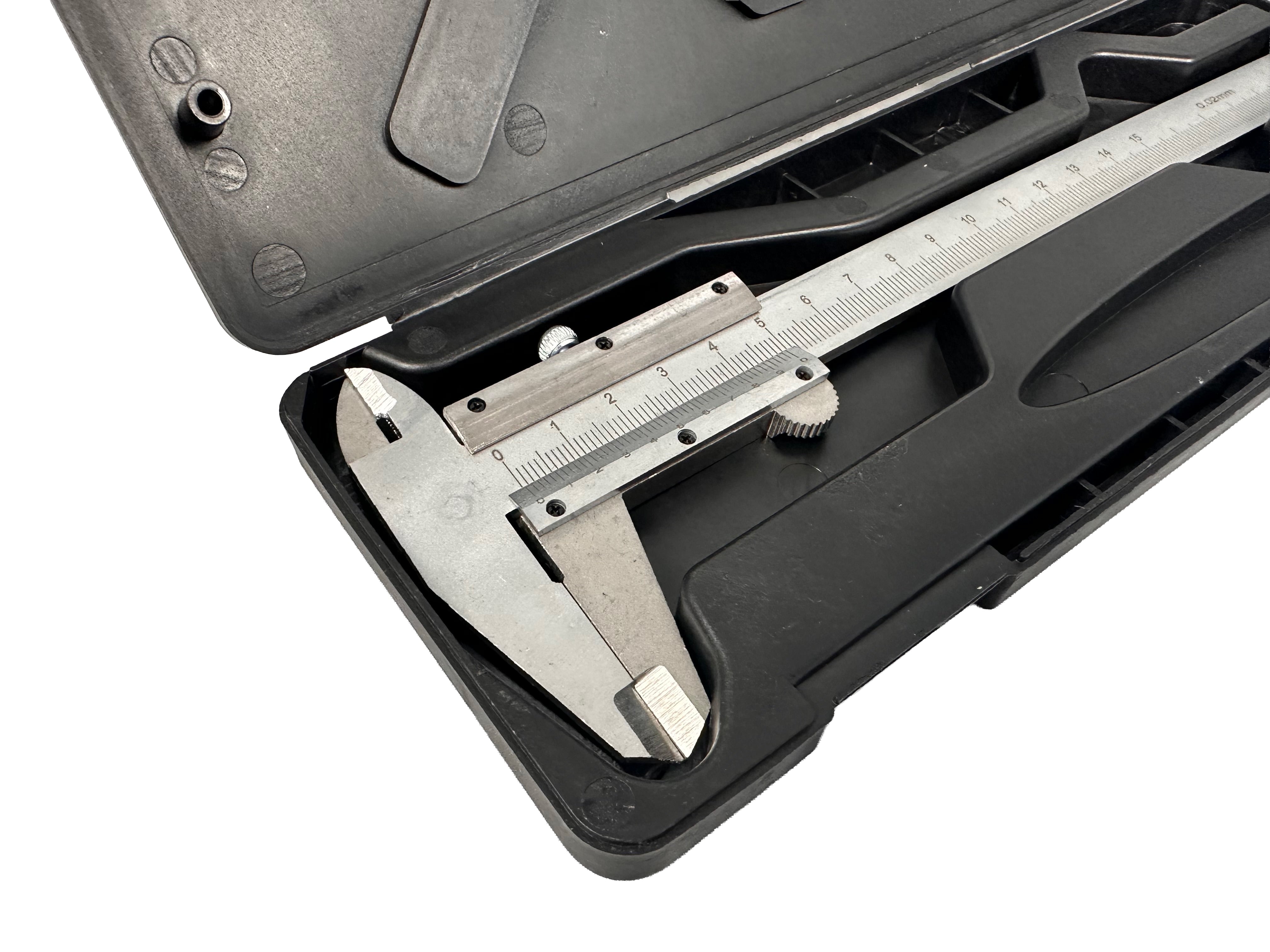 Calibro a corsoio, campo di misura 150 mm, strumento micrometrico di misurazione della profondita ad alta precisione, per uso professionale e fai da te, Gebo Tools