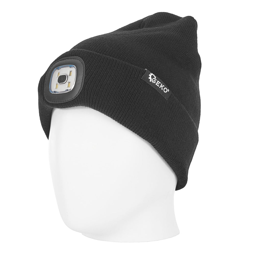 Cappello illuminato berretto, ricaricabile, da corsa, a LED, luce frontale,invernale, regali per uomo e donna, nero
