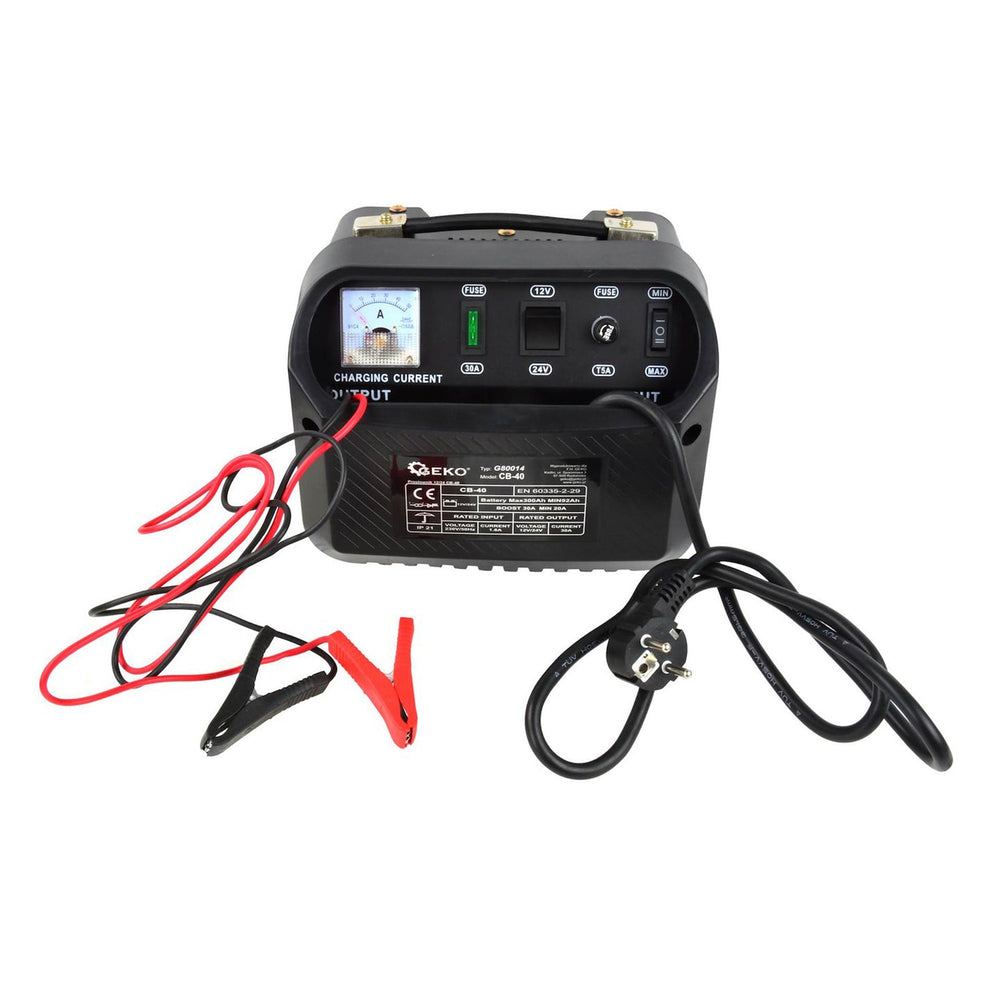 Caricabatterie auto 12/24V CB-40, 20-30A, avviatore per batterie 60-240 Ah Geko