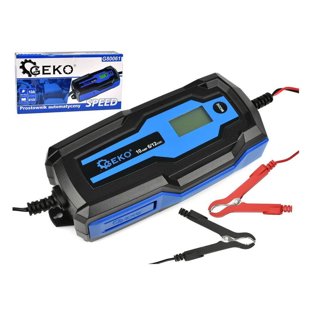 Caricabatterie auto automatico con display LCD 6/12V 10A, avviatore per batterie 4-200 Ah