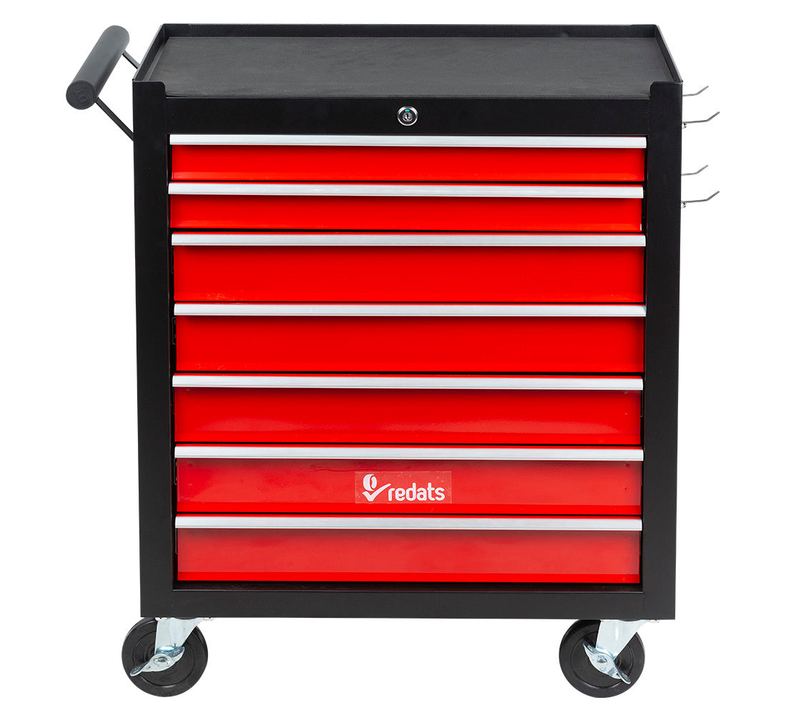 Carrello-armadietto metallico portautensili porta attrezzi multifunzione con 7 cassetti e ruote mobile ,organizzatore per officina garage Redats