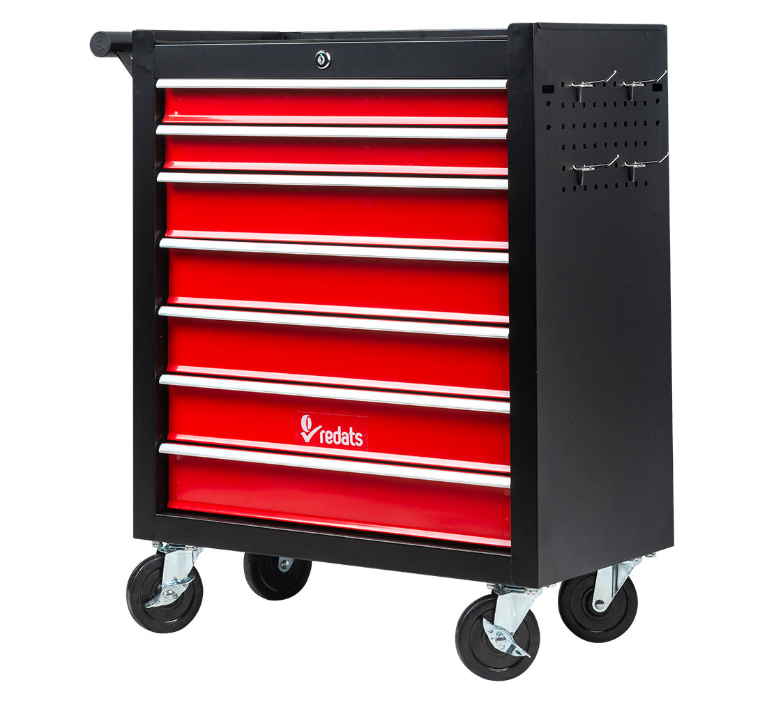 Carrello-armadietto metallico portautensili porta attrezzi multifunzione con 7 cassetti e ruote mobile ,organizzatore per officina garage Redats
