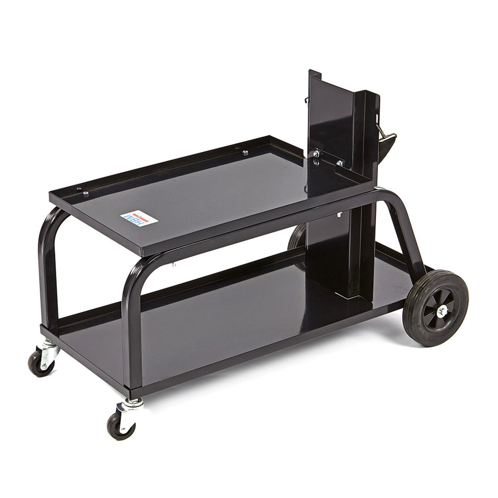 Carrello metallico per saldatura, trasporto saldatrice con ruote, carico 45 kg, stazione mobile per attrezzatura pere saldare, da officina,76 x 40 x 52 cm, Hbm Machines Olanda
