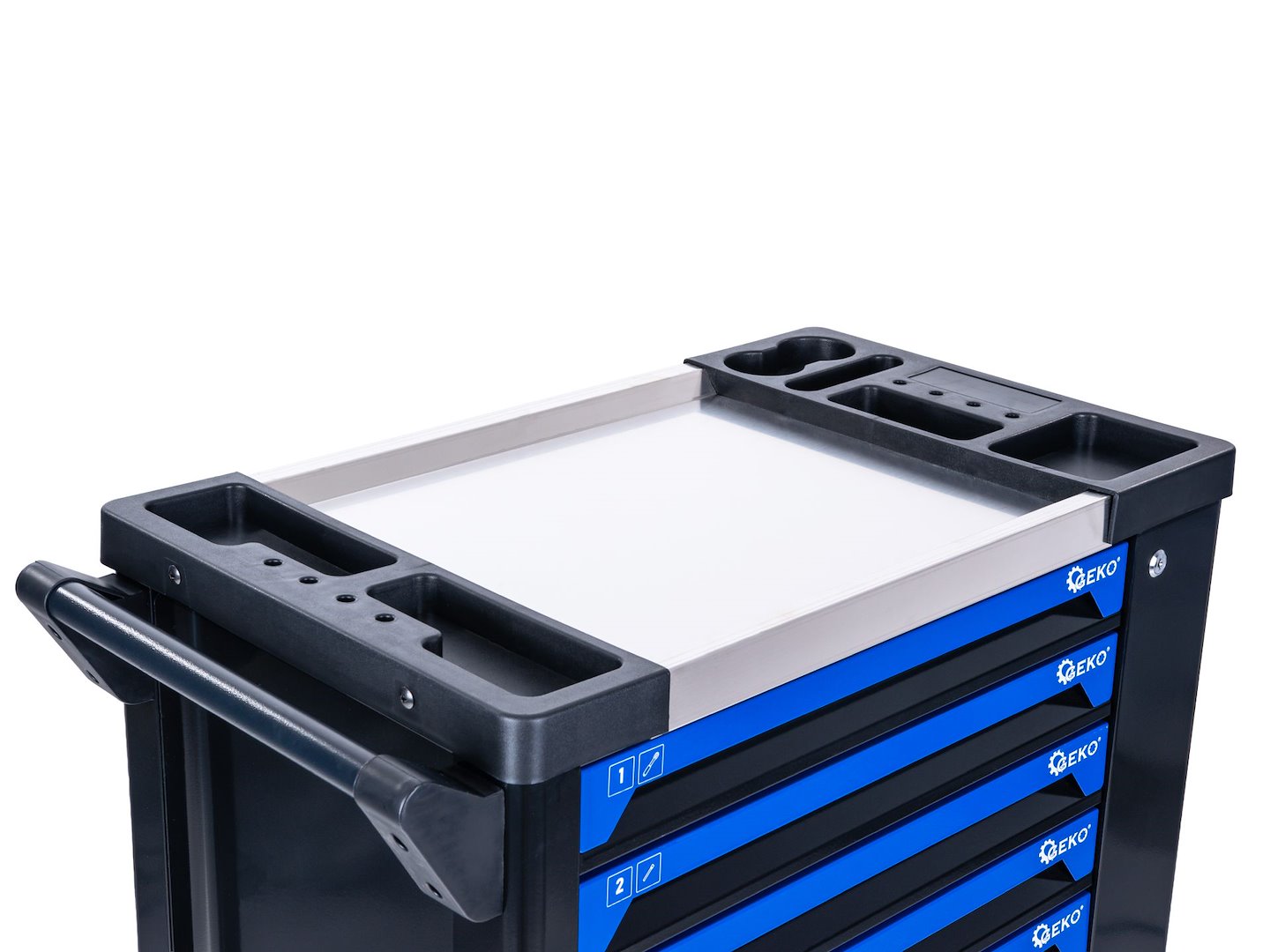 Carrello porta attrezzi / portautensili completo di 258 utensili 7 cassetti, 7 moduli inserti, inclusi, Geko