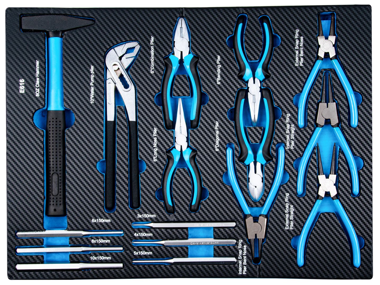 Carrello porta attrezzi / portautensili completo di 258 utensili 7 cassetti, 7 moduli inserti, inclusi, Geko