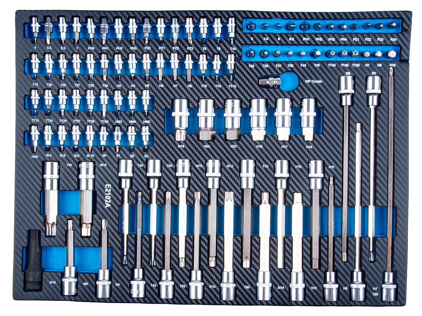 Carrello porta attrezzi / portautensili completo di 407 utensili 7 cassetti, 7 moduli inserti, inclusi, Geko