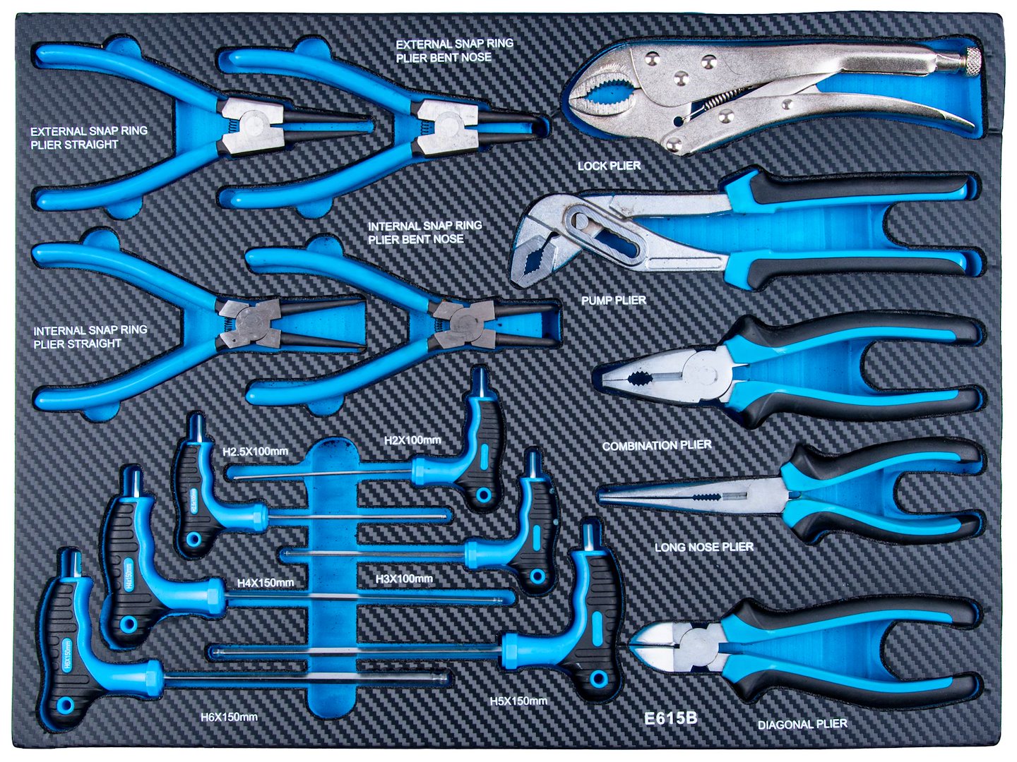 Carrello porta attrezzi / portautensili completo di 407 utensili 7 cassetti, 7 moduli inserti, inclusi, Geko
