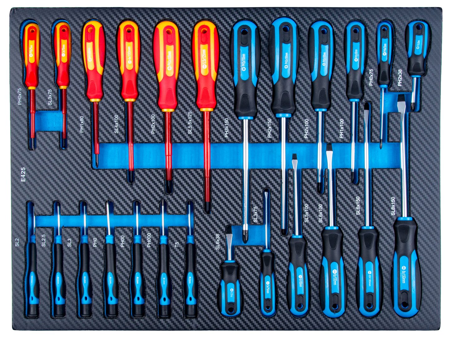 Carrello porta attrezzi / portautensili completo di 407 utensili 7 cassetti, 7 moduli inserti, inclusi, Geko
