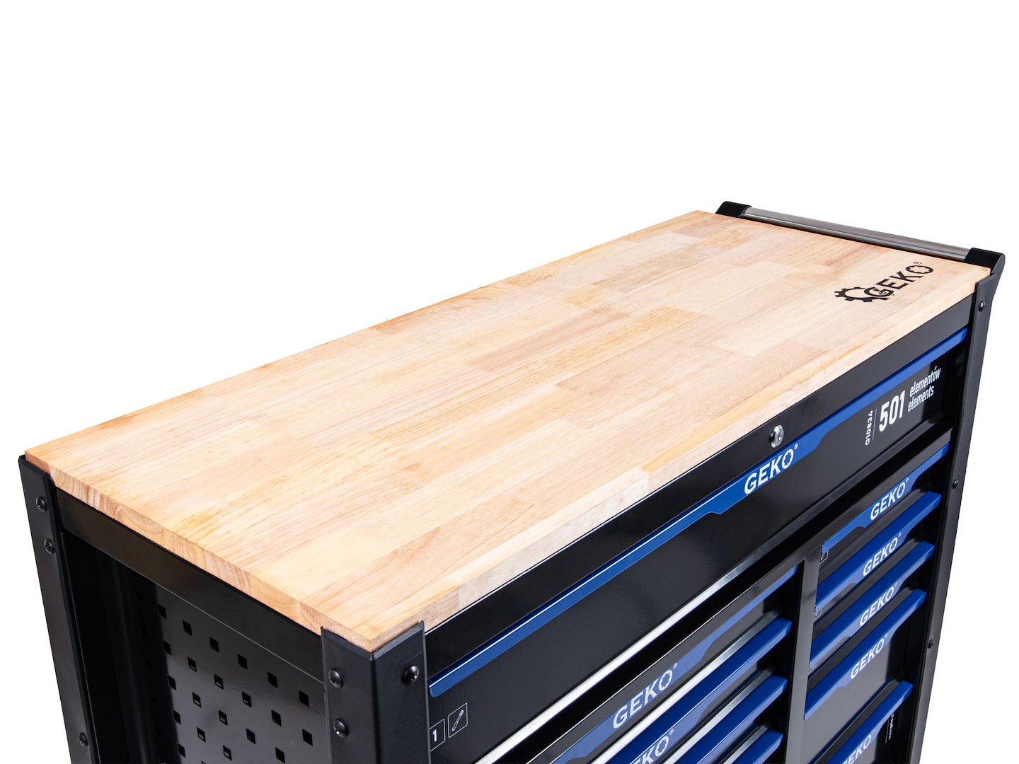 Carrello porta attrezzi / portautensili completo di 501 utensili 12 cassetti, 10 moduli inserti, inclusi, Geko