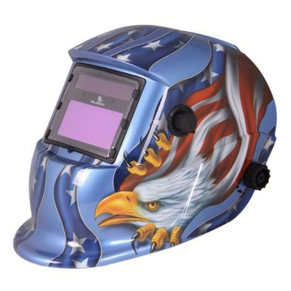 Casco-maschera per saldatura con oscuramento solare automatico Blue-Eagle